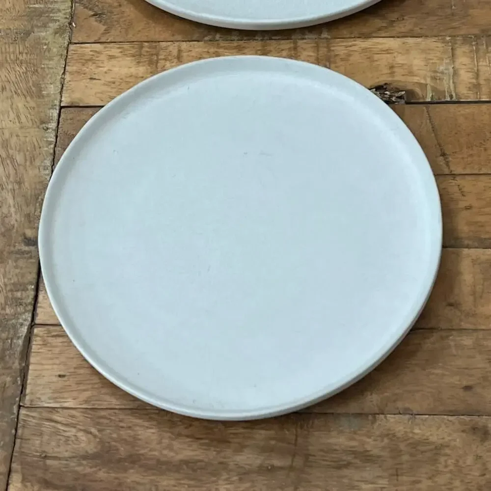 West Elm Kanto Off White Dinner Salad Plate Set Stoneware Made In Portugal Matte